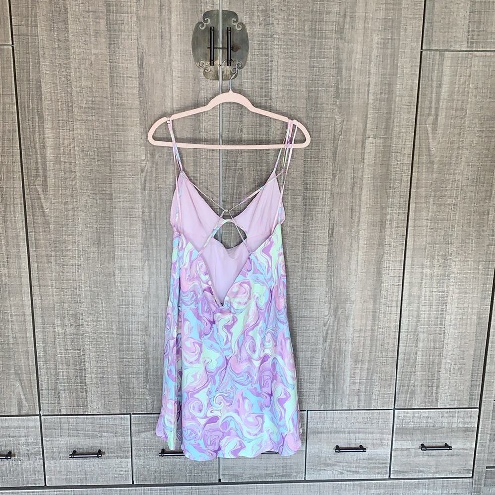 Zara Marble Print Cut Out Mini Dress - Picture 8 of 17